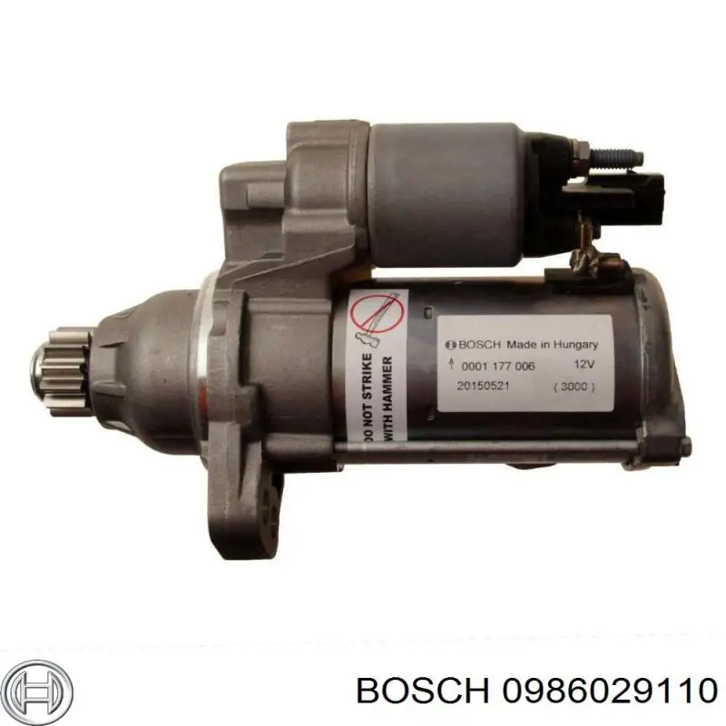 Стартер 0986029110 Bosch
