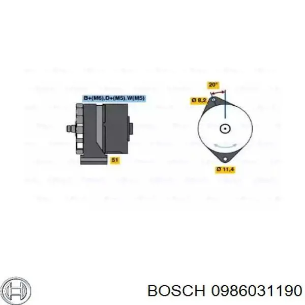 Купити 0986031190 Bosch Генератор