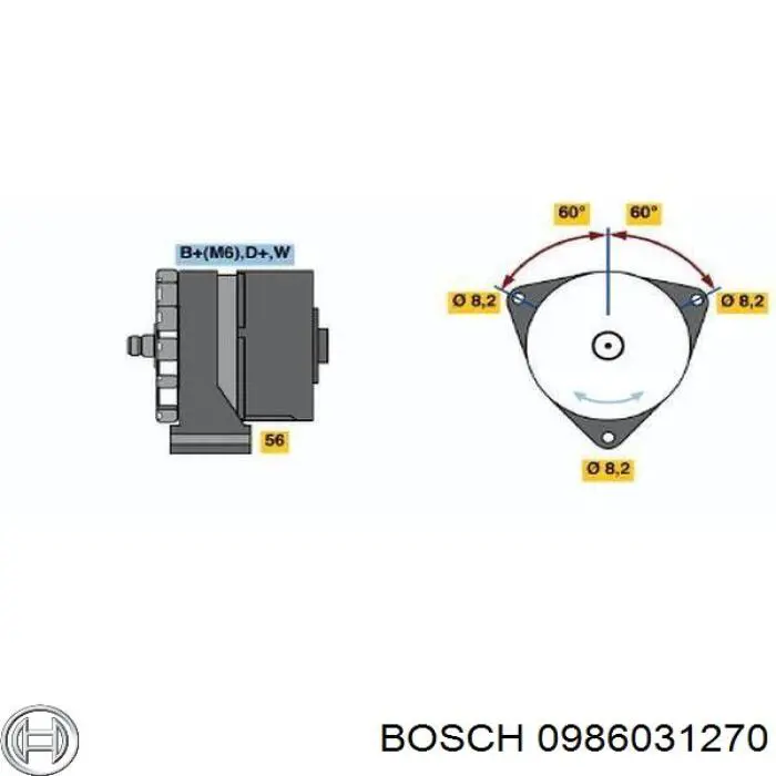 Генератор 0986031270 Bosch