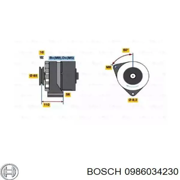 0986034230 Bosch генератор