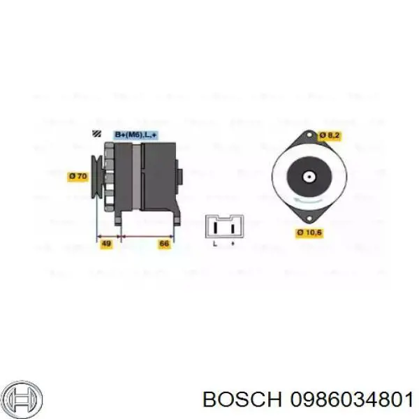 Купити 0986034801 Bosch Генератор