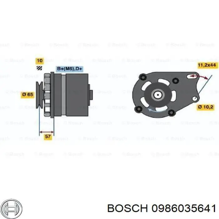 0986035641 Bosch генератор