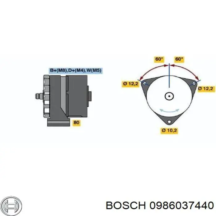 0986037440 Bosch генератор