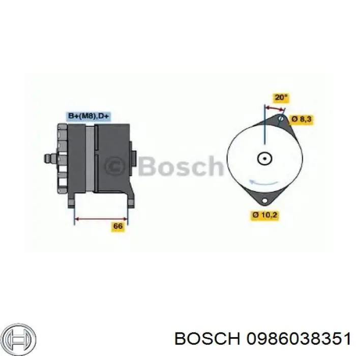 0986038351 Bosch генератор
