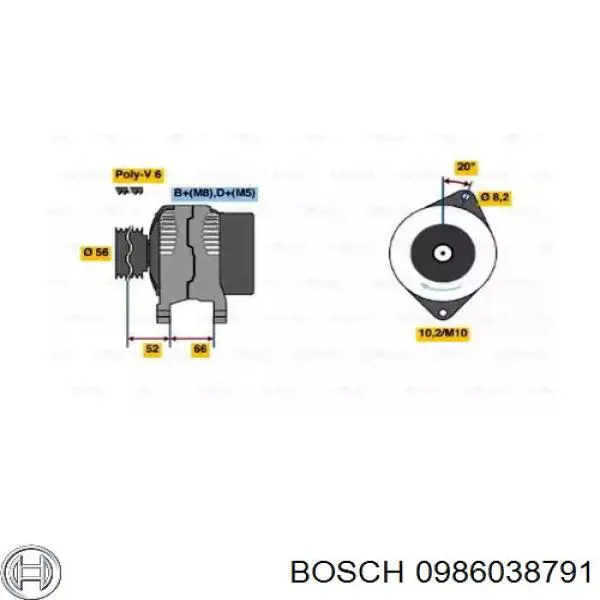 0986038791 Bosch генератор