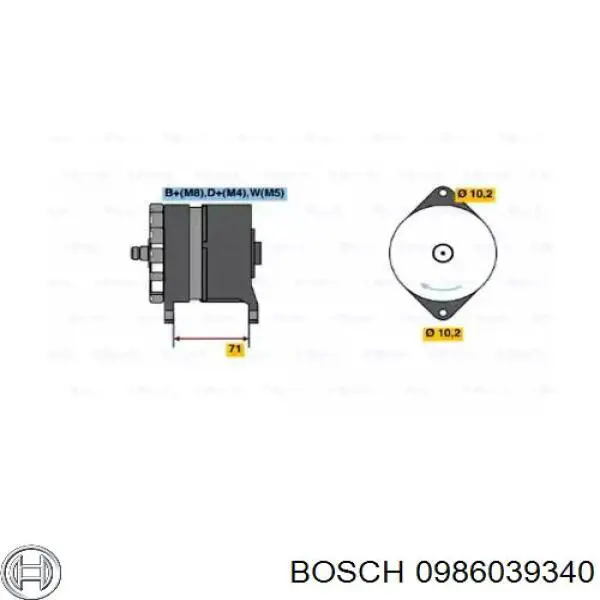 Купити 0986039340 Bosch Генератор