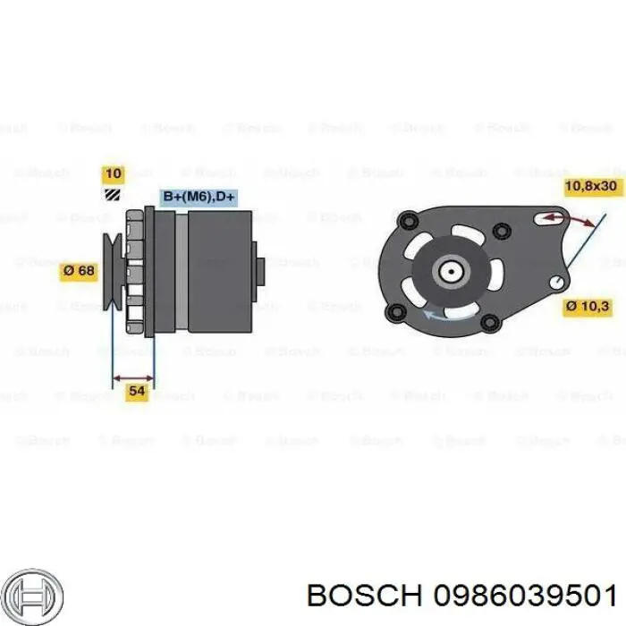 0986039501 Bosch генератор