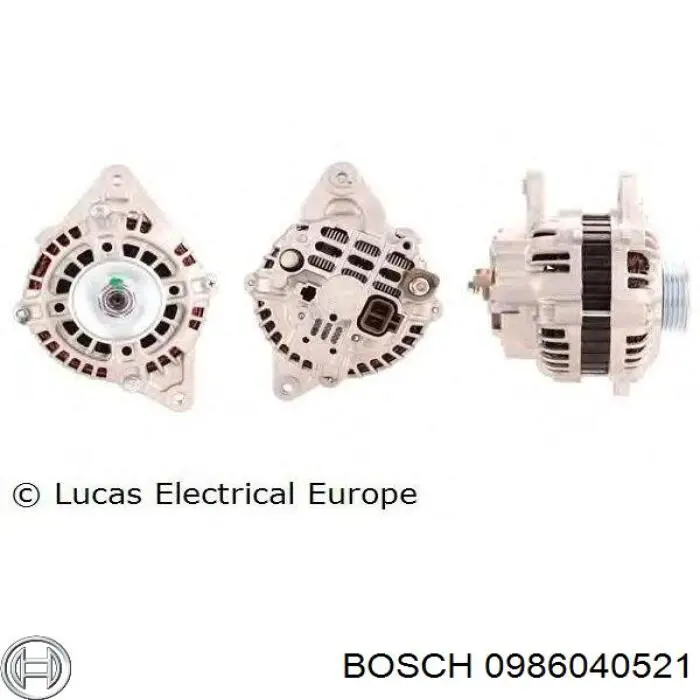 Генератор Bosch 0986040521 ціна, від 125.10 USD