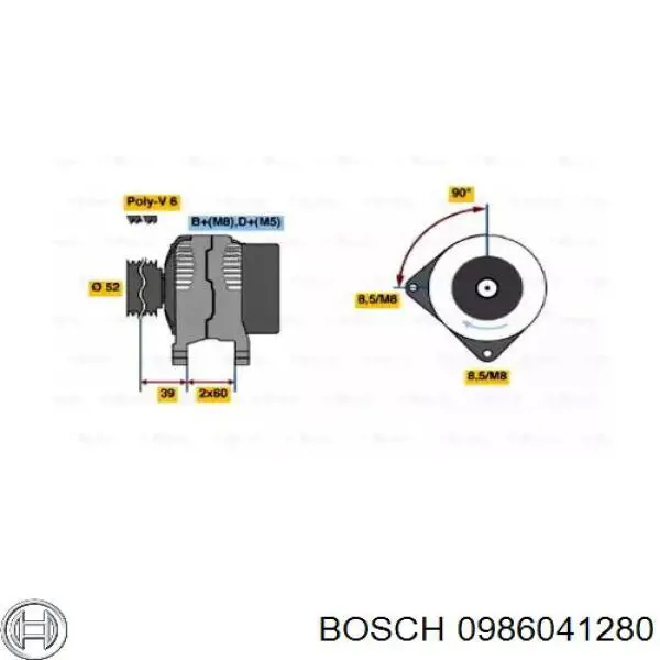 0986041280 Bosch генератор