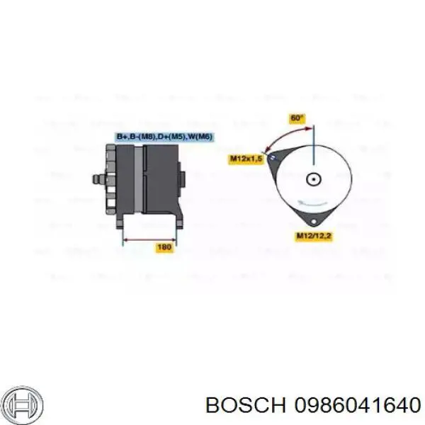 0986041640 Bosch Авто генератор
