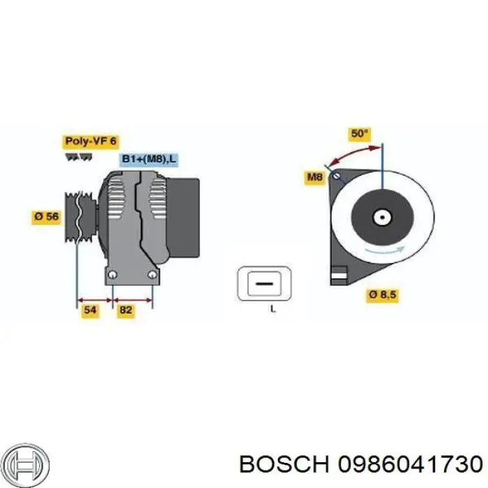 0986041730 Bosch генератор