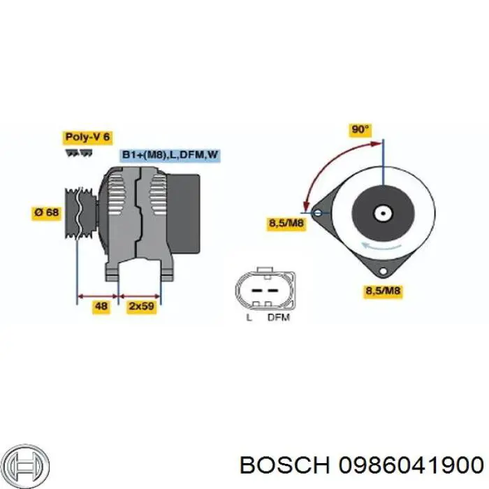 0986041900 Bosch генератор