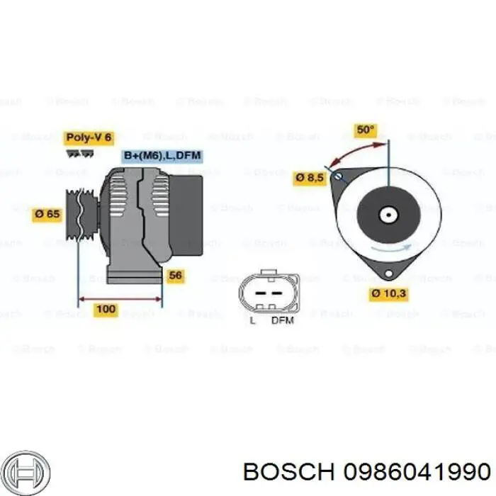 0986041990 Bosch генератор