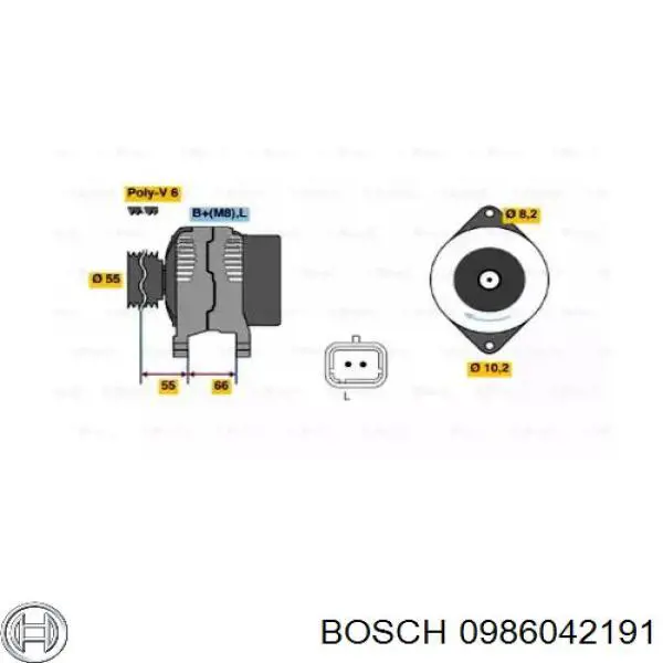 Генератор 0986042191 Bosch