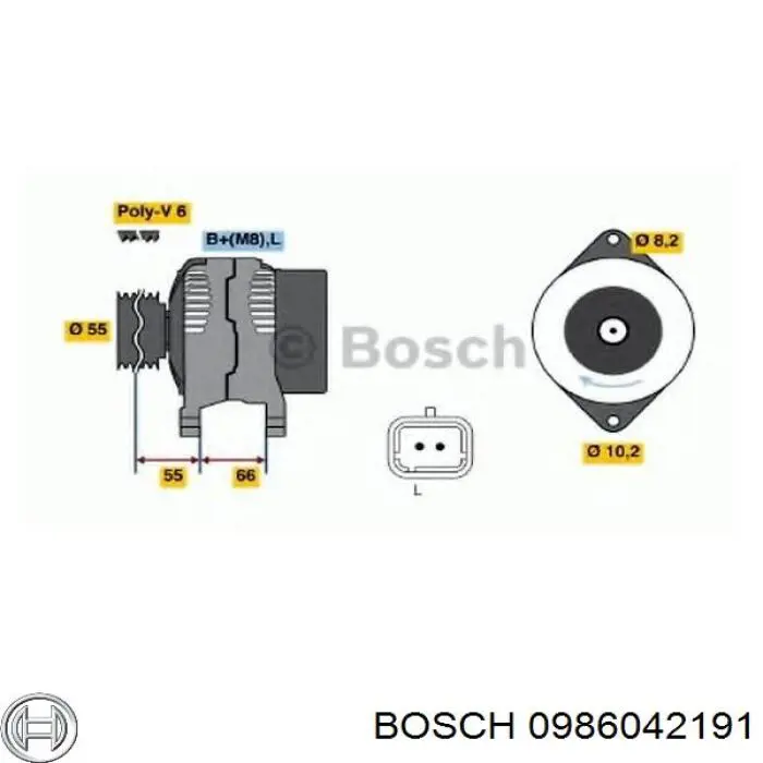Купити 0986042191 Bosch Генератор