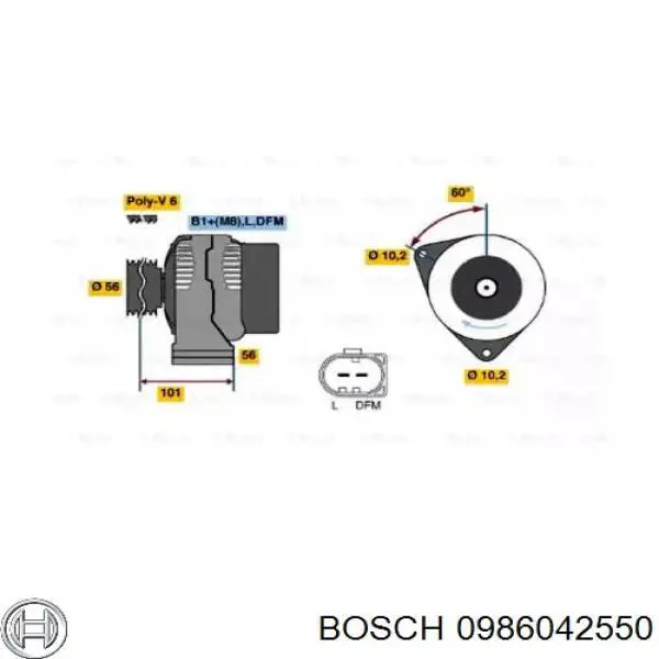 0986042550 Bosch генератор