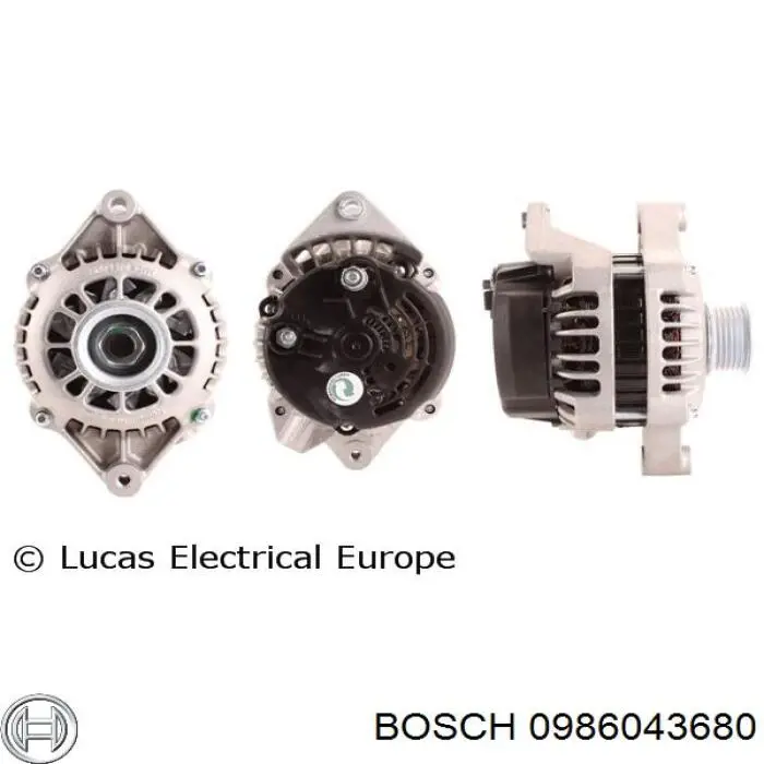 0986043680 Bosch Авто генератор
