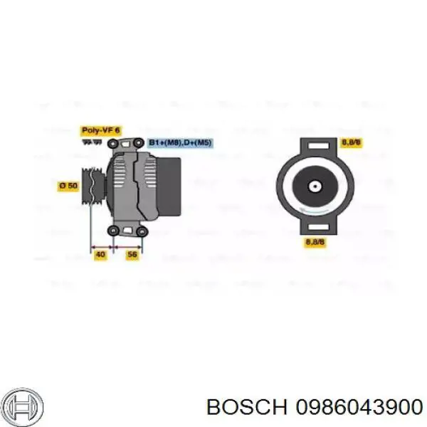 Купити 0986043900 Bosch Генератор