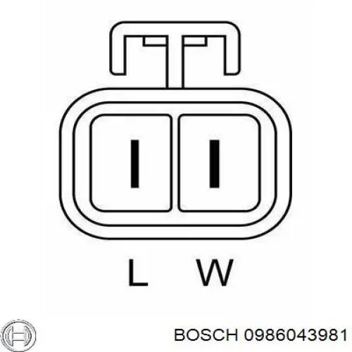 Генератор автомобільний Bosch 0986043981