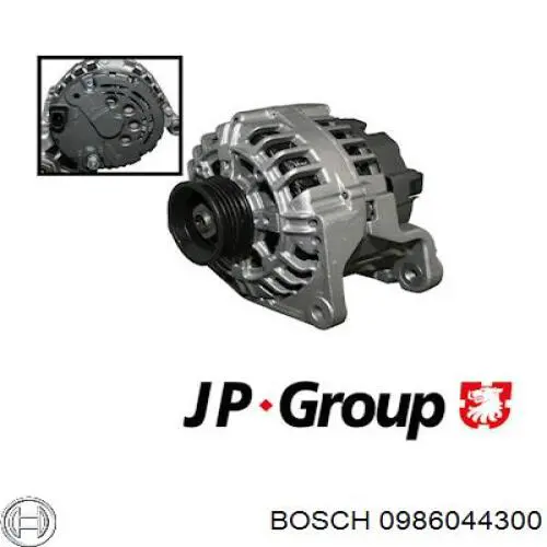 Генератор Bosch 0986044300 ціна, від 114.86 USD