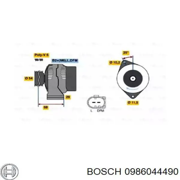 Купити 0986044490 Bosch Генератор