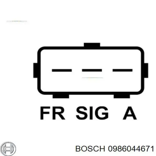 Генератор автомобільний Bosch 0986044671