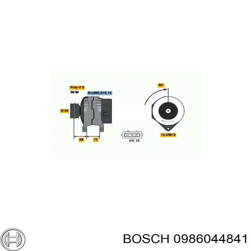 0986044841 Bosch генератор