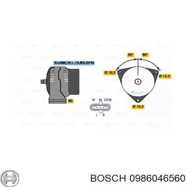 Купити 0986046560 Bosch Генератор