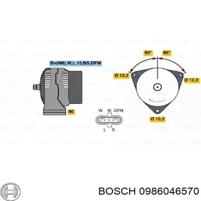 Купити 0986046570 Bosch Генератор