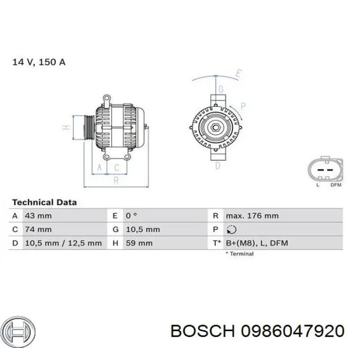 0986047920 Bosch генератор
