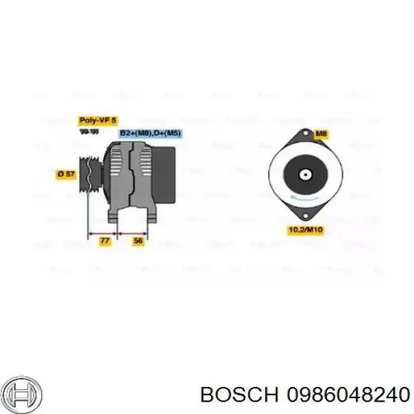 0986048240 Bosch генератор
