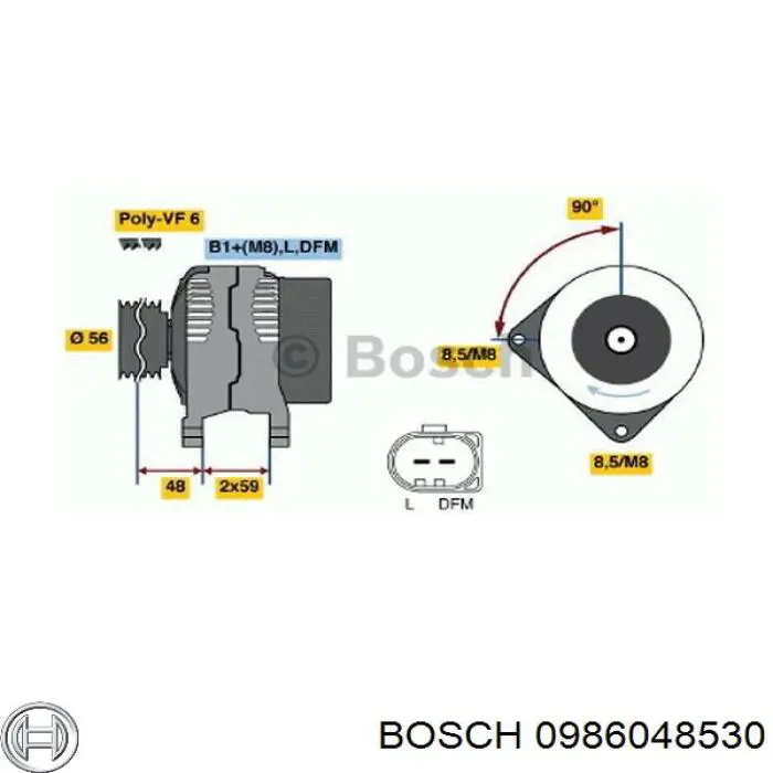 0986048530 Bosch генератор