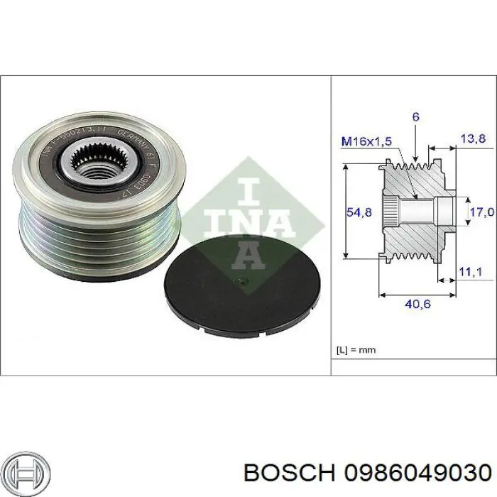 Генератор Bosch 0986049030 ціна, від 120.92 USD
