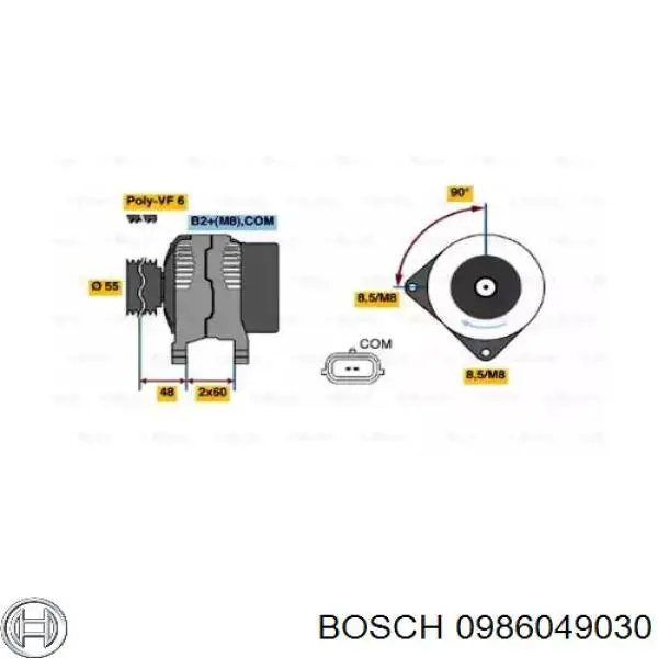 0986049030 Bosch генератор