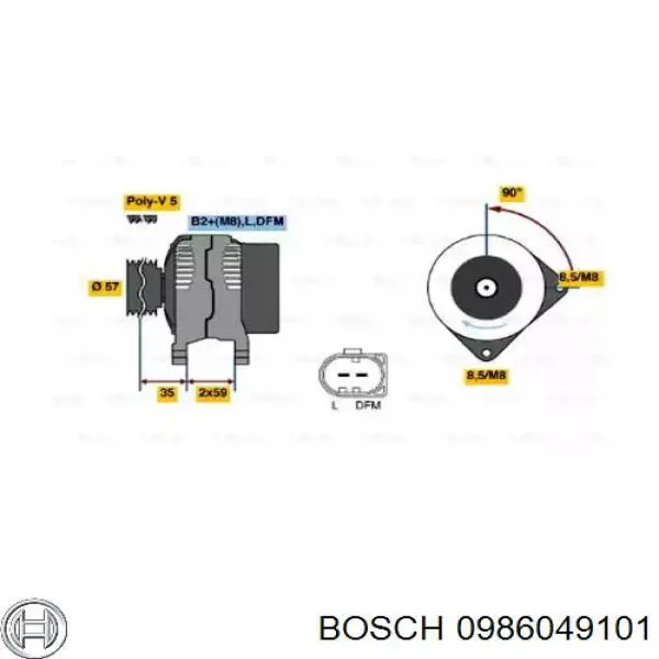 Купити 0986049101 Bosch Генератор