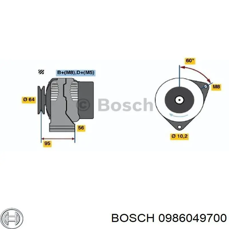 Генератор Bosch 0986049700 ціна, від 134.00 USD