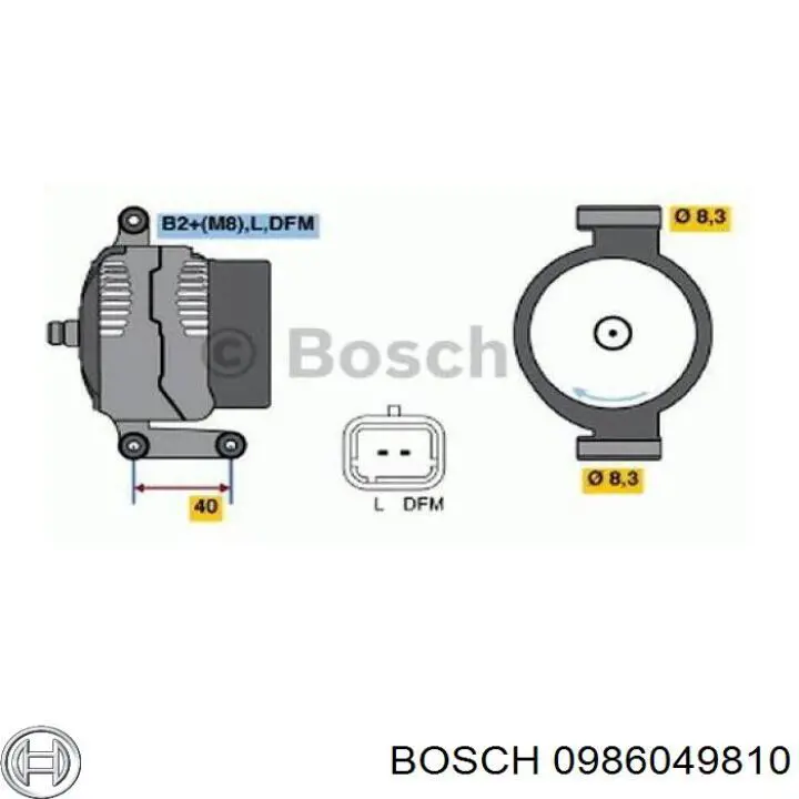Генератор автомобільний Bosch 0986049810