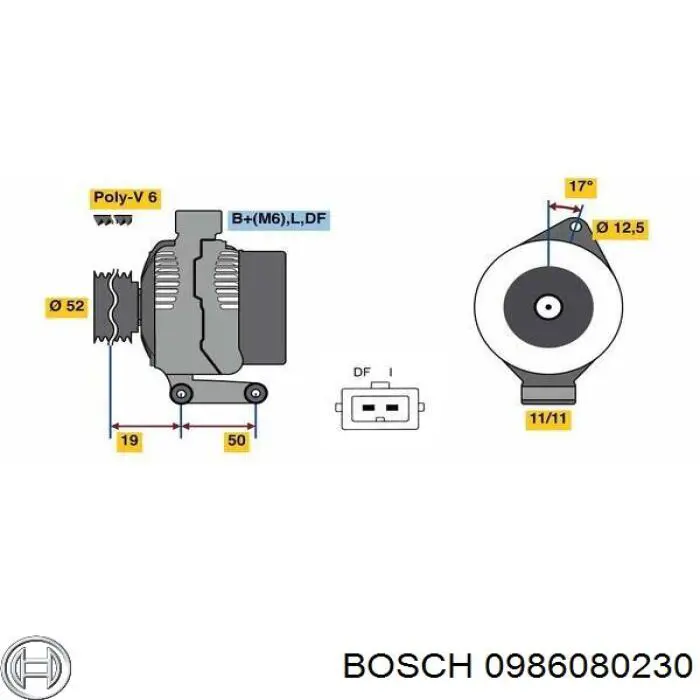 Генератор 0986080230 Bosch