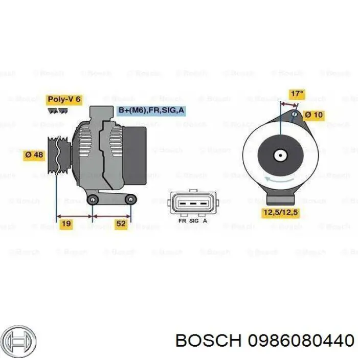0986080440 Bosch генератор