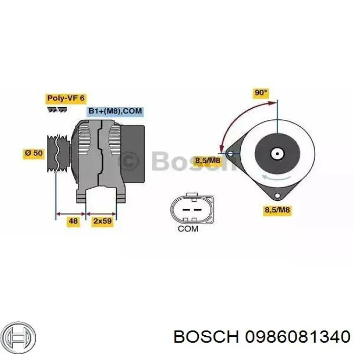 0986081340 Bosch генератор