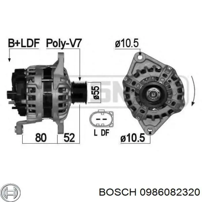 0986082320 Bosch генератор