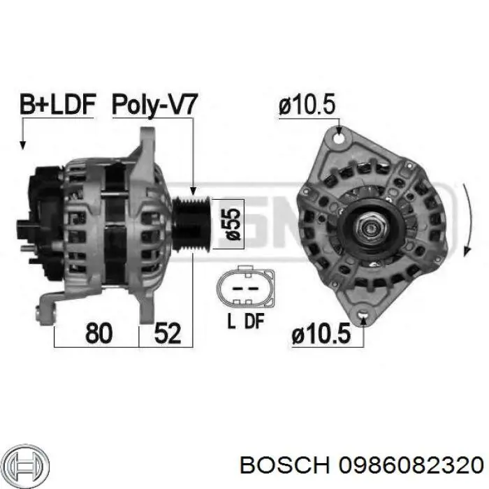 0986082320 Bosch Авто генератор