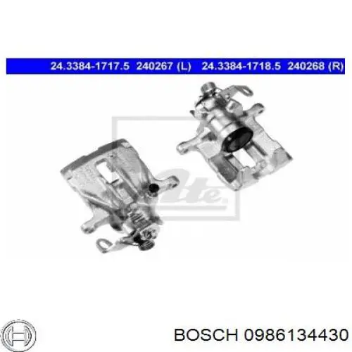 Супорт задній лівий 0986134430 Bosch