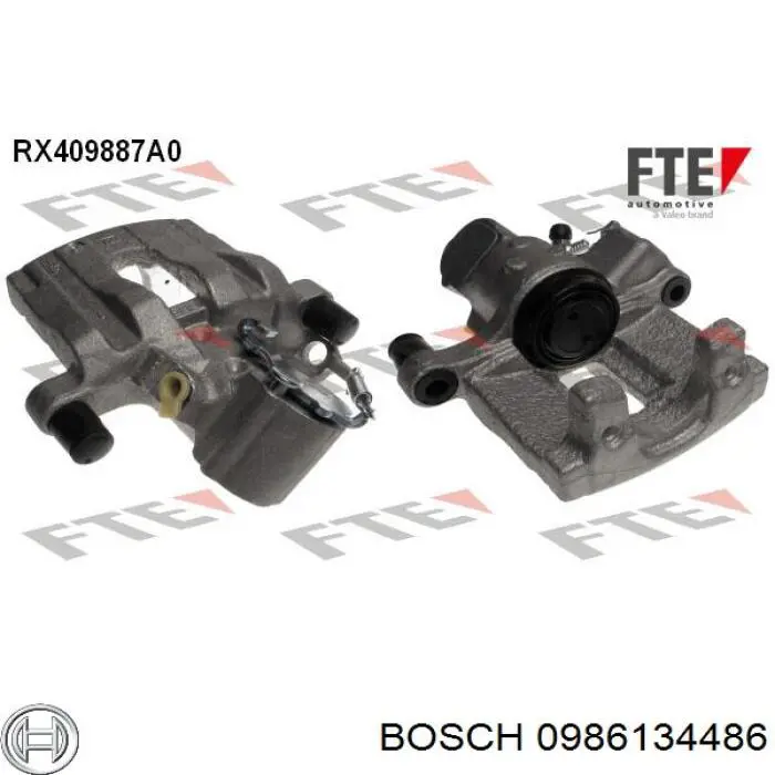 Супорт задній лівий 0986134486 Bosch