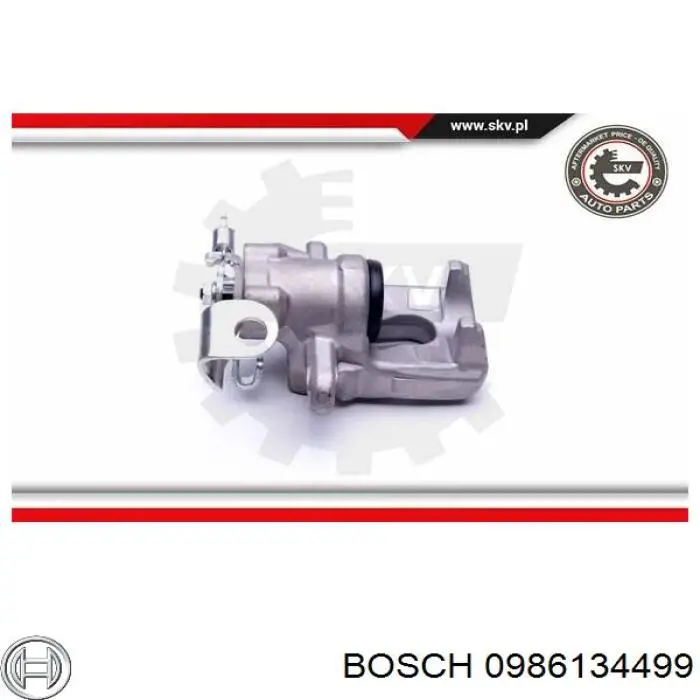 Купити 0986134499 Bosch Супорт задній лівий