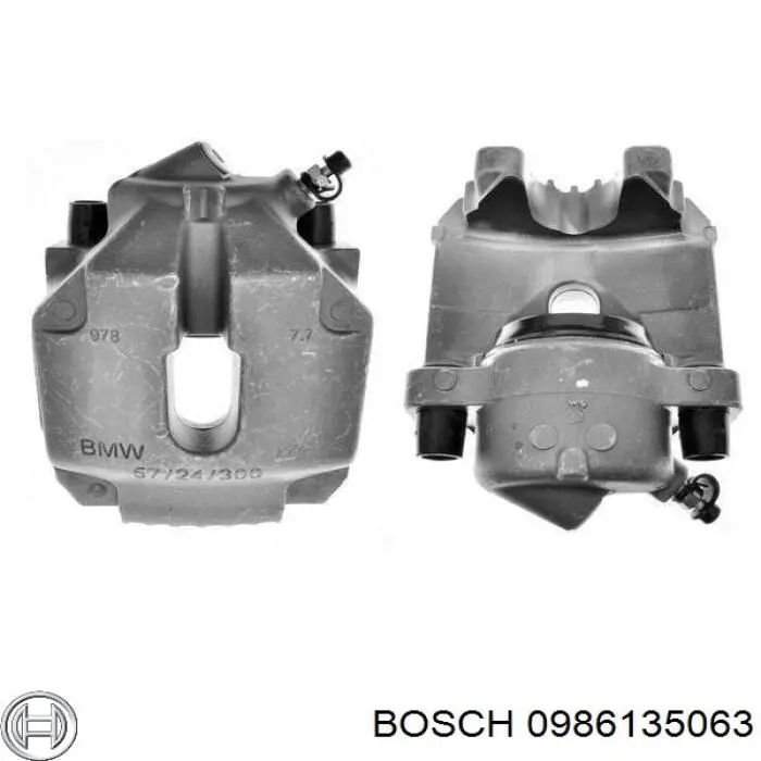 0986135063 Bosch супорт гальмівний передній правий