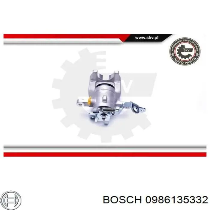Супорт гальмівний задній правий Bosch 0986135332