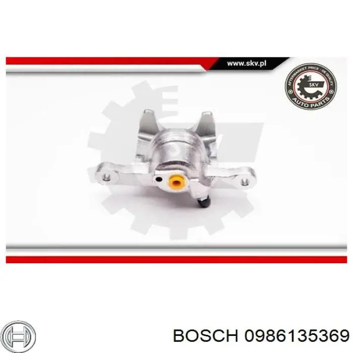 Супорт гальмівний задній правий Bosch 0986135369 ціна, від 36.40 USD