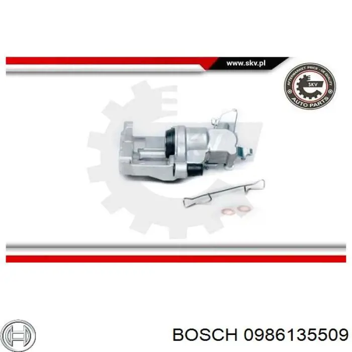 Супорт задній правий 0986135509 Bosch