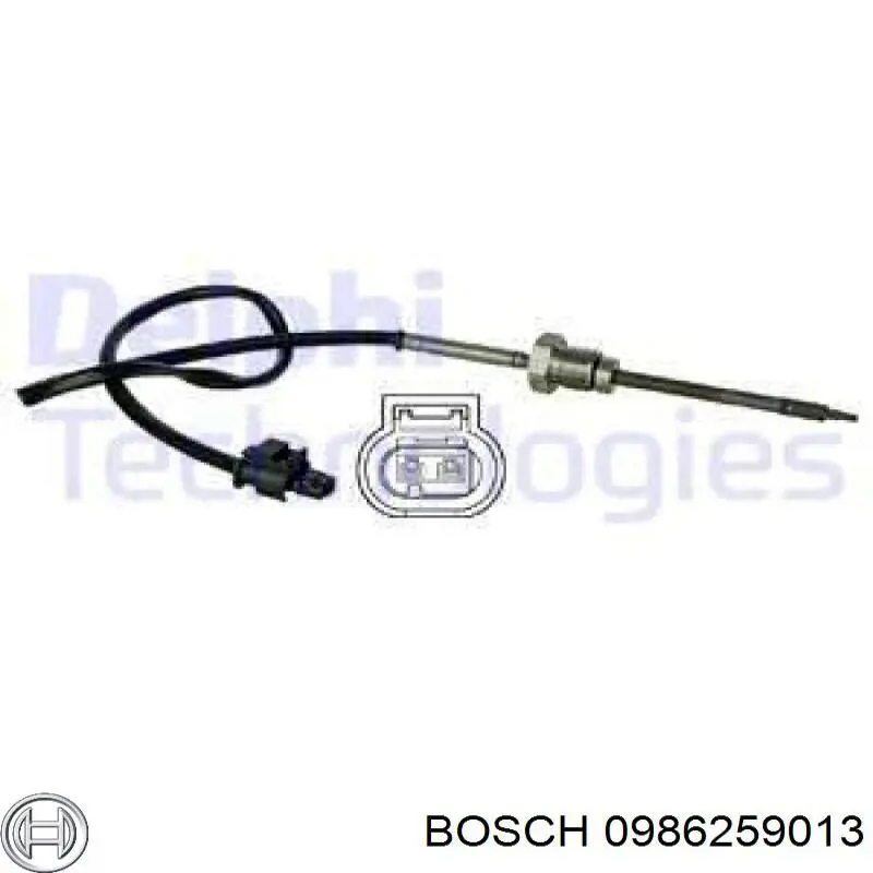 Купити 0986259013 Bosch Датчик температури відпрацьованих газів (ВГ), до каталізатора